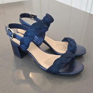 Alex Marie Devah (Navy Double Strap Braided Sandals)